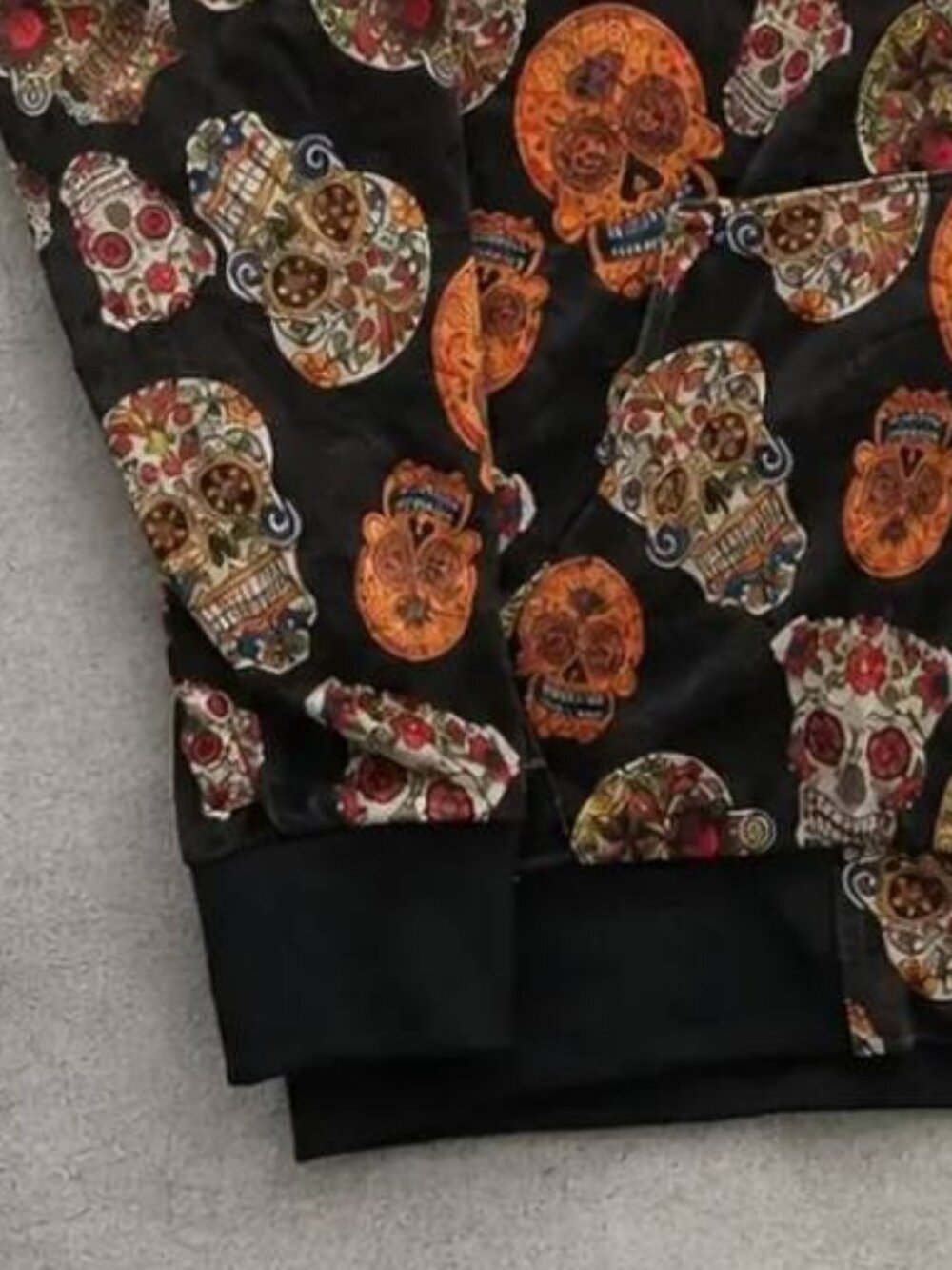 Skull Print Zip-Up Hoodie - Picture 5 of 5